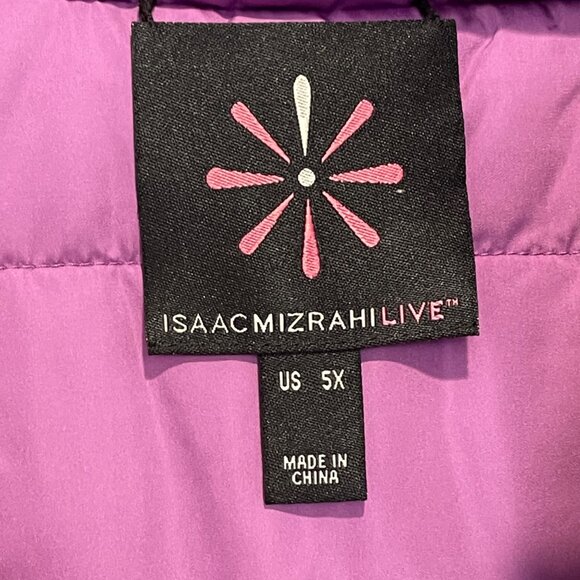 NWOT Isaac Mizrahi Live Reversible Floral Solid Puffer Coat US 5X Lightweight Wi - Picture 6 of 10